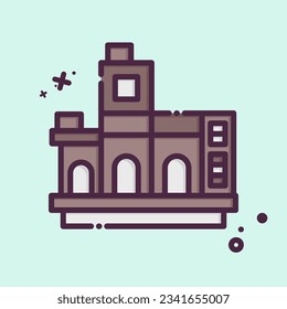 Icon La Boca Argentina. related to Argentina symbol. MBE style. simple design editable. simple illustration