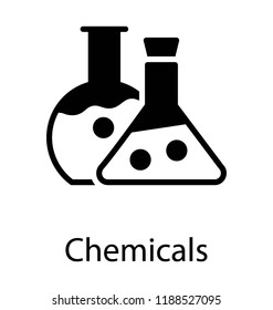Icon of a lab apparatus having liquid deicing chemical 