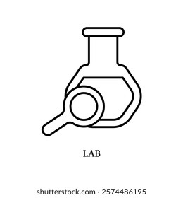 Icon a LAB, isolated against a clean background.