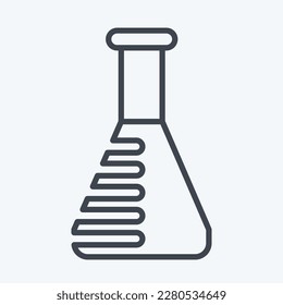 Prueba de laboratorio de iconos. relacionado con el símbolo de aceite del CBD. diseño simple editable. ilustración simple