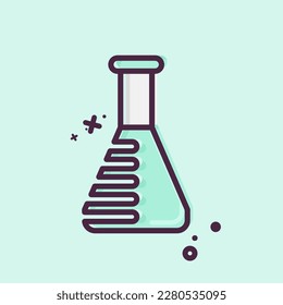 Prueba de laboratorio de iconos. relacionado con el símbolo de aceite del CBD. diseño simple editable. ilustración simple