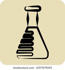 Icon Lab Tested. related to CBD Oil symbol. glyph style. simple design editable. simple illustration