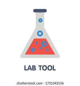 Icon lab tool flat style icon design  illustration on white background eps.10