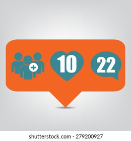 Icon label designation number  vector illustration