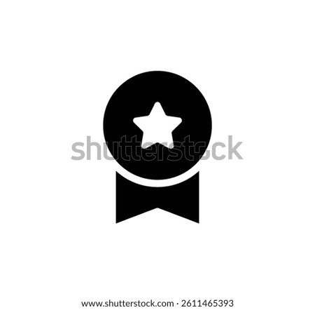 Icon label star badge vector 