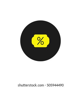 Icon labels discount.