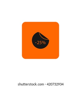 Icon labels on a 25% discount.