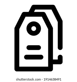 icon labels using line style