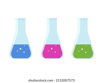 The icon of laboratory flasks. Vector illustration