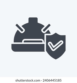 Icon Labour Insurance. related to Finance symbol. glyph style. simple design editable. simple illustration