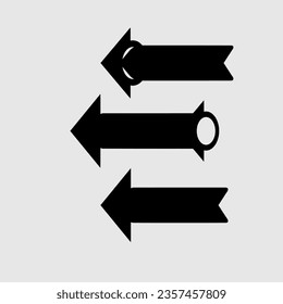 El icono carece de dirección de flecha en el fondo blanco