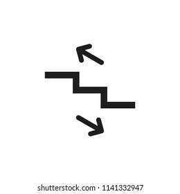 Icon of the ladder. Simple vector illustration.