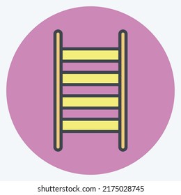 Icon Ladder. suitable for garden symbol. color mate style. simple design editable. design template vector. simple symbol illustration