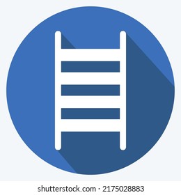 Icon Ladder. suitable for garden symbol. long shadow style. simple design editable. design template vector. simple symbol illustration
