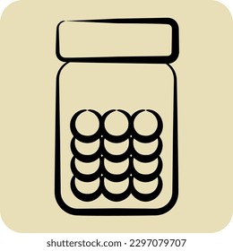 Icon Laddu. related to Eid Al Fitr symbol. glyph style. islamic. ramadhan. simple illustration