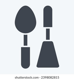 Icon Ladle. related to Cooking symbol. glyph style. simple design editable. simple illustration