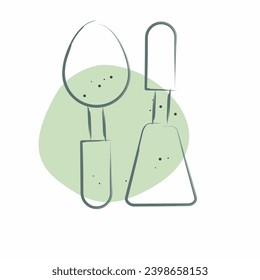 Icon Ladle. related to Cooking symbol. Color Spot Style. simple design editable. simple illustration