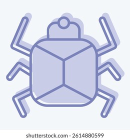 Icon Lady Bird. related to Insects symbol. two tone style. design editable