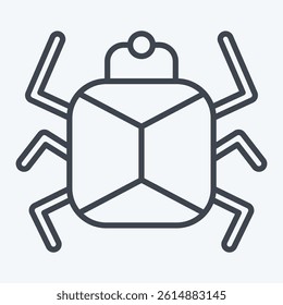 Icon Lady Bird. related to Insects symbol. line style. design editable