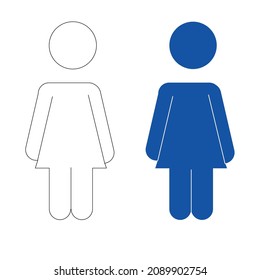 icon, lady, design, sign, toilet, gender, people, wc, girl, silhouette, symbol, couple, drawing, element, button, illustration, washroom, bathroom, restroom, style, graphic