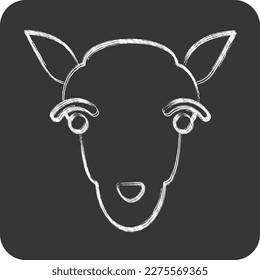 Icon Lamb. related to Animal Head symbol. simple design editable. simple illustration