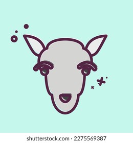 Icon Lamb. related to Animal Head symbol. simple design editable. simple illustration