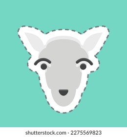 Icon Lamb. related to Animal Head symbol. simple design editable. simple illustration