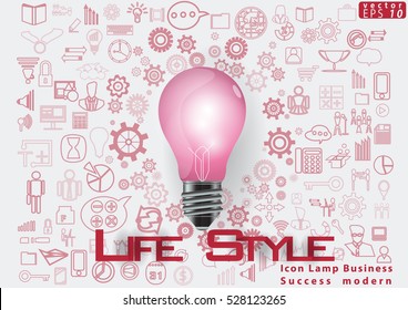 Icon Lamp Business  Success  modern design Idea and Concept Vector illustration  

