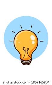 Icon lamp cartoon vector illustration