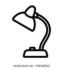 Icon Of Lamp. Editable Bold Outline Design. Vector Illustration.