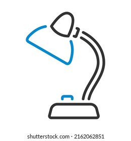 Icon Of Lamp. Editable Bold Outline With Color Fill Design. Vector Illustration.