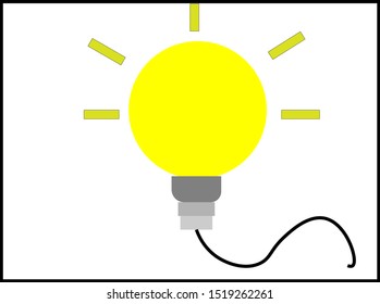 icon lamp energy with white background