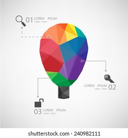 icon lamp idea Vector illustration