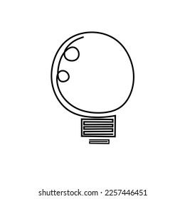 Lámpara de iconos en estilo de línea única