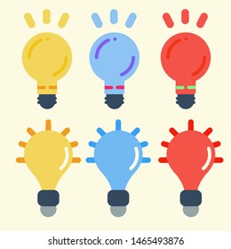 Icon lamp use 
electricity different color , lamp use 
electricity  illustrations. Vector EPS10