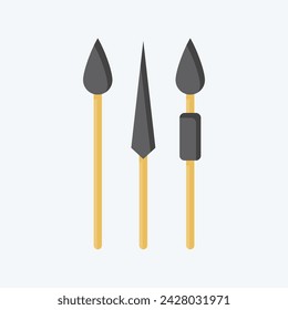 Icon Lance. related to Kenya symbol. flat style. simple design editable. simple illustration