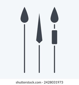 Icon Lance. related to Kenya symbol. glyph style. simple design editable. simple illustration