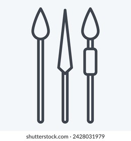 Icon Lance. related to Kenya symbol. line style. simple design editable. simple illustration