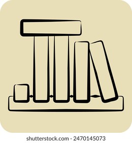 Icon land Mark. related to America symbol. hand drawn style. simple design illustration