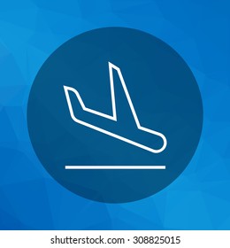Icon of landing airplane