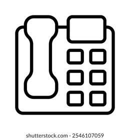 An icon of landline telephone for communication and connectivity