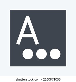 Icon Language  input. suitable for Mobile Apps symbol. glyph style. simple design editable. design template vector. simple symbol illustration