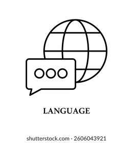 Icon a language, isolated against a clean background.