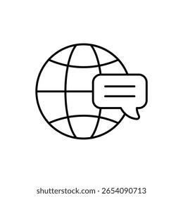 Symbol eine Sprache einzeln auf sauberem Hintergrund.
