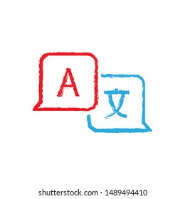 Icon language translation. Vector illustration.