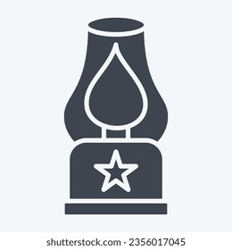 Icon Lantern. related to Camping symbol. glyph style. simple design editable. simple illustration