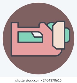 Icon Lantern. related to Firefighter symbol. color mate style. simple design editable. simple illustration