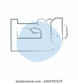 Icon Lantern. related to Firefighter symbol. Color Spot Style. simple design editable. simple illustration