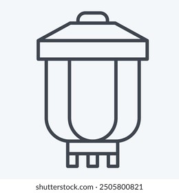 Icon Lantern. related to Korea symbol. line style. simple illustration
