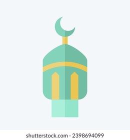 Icon Lantern. related to Ramadan symbol. flat style. simple design editable. simple illustration